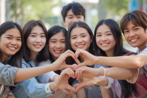 asian people age 16 to 18 with heart shape (2)